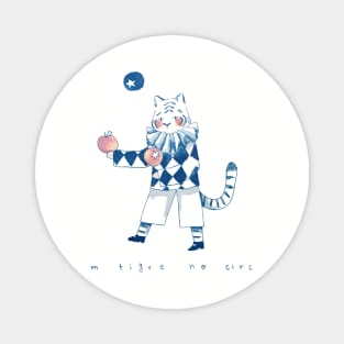 Juggling Circus Tiger in a Cute Clown Outfit Magnet